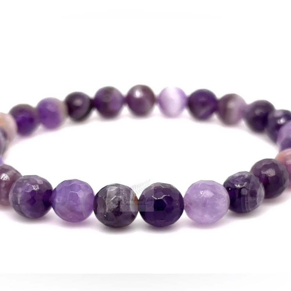 Sparkly Dog Teeth Amethyst Bracelet (6.5”, 7”, 7.5” sizes)